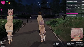 Secret flasher manaka walking in park voyeur game