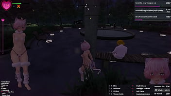 Secret flasher manaka walking in park voyeur game