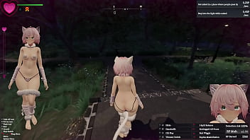 Secret flasher manaka walking in park voyeur game