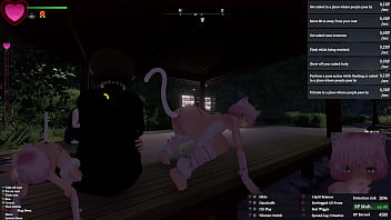 Secret flasher manaka walking in park voyeur game