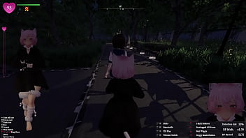 Secret flasher manaka walking in park voyeur game