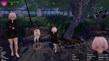 Secret flasher manaka walking in park voyeur game