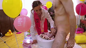 Ass to mouth during birthday party doggystyle anal deep throat