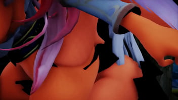 Futa haku fights luka mmd
