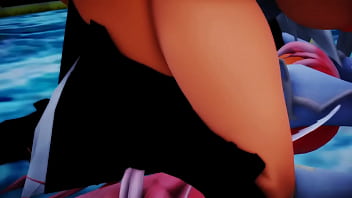 Futa haku fights luka mmd