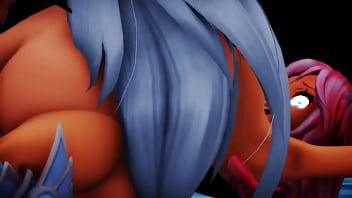 Futa haku fights luka mmd