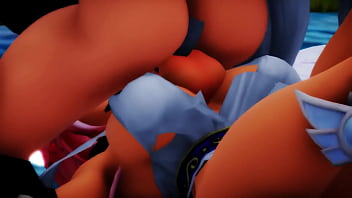 Futa haku fights luka mmd