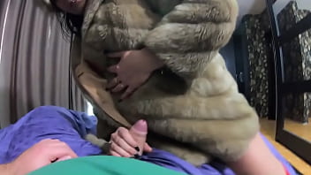 Preview milfycalla face fuck cum play and masturbation while wearing a fur coat and long red boots ep 211i had a very c