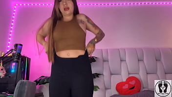 Gym girl turns into bimbo gym slut fingering pussy wet pants