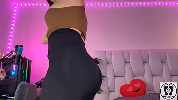 Gym girl turns into bimbo gym slut fingering pussy wet pants