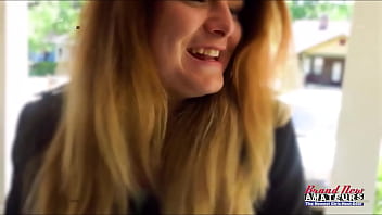 Big titted horny brunette rachel gives a bj and gets banged