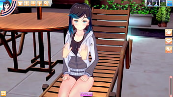 Hentai beauty grace enjoys time at her pool with guy