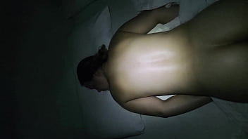 Rubbing her with lotion until i cum on her pov