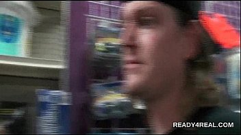 Fun in toy store with girl