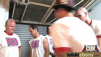 Interracial gangbang with white dicks 17