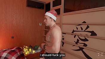 This christmas santa gave me a beautiful horny blonde