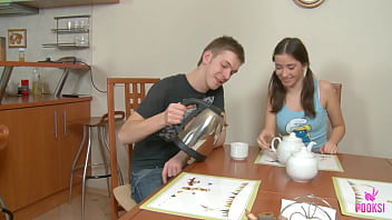 Sweet cowgirl thalia p oozes all that cum out from her cute pink pussy hole after that cock riding session milo p couldn't have cum deeper inside her womb don't miss that great ending