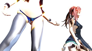 Horny lesbian girls kanon & aria having fun mmd by tsunpai