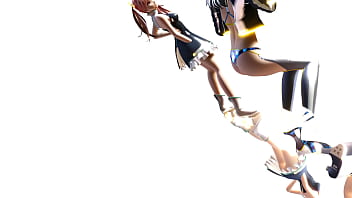 Horny lesbian girls kanon & aria having fun mmd by tsunpai