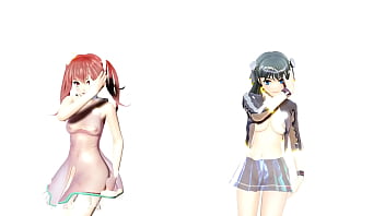 Horny Lesbian Girls Kanon & Aria Having Fun Mmd By Tsunpai thumbnail