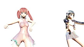 Horny lesbian girls kanon & aria having fun mmd by tsunpai