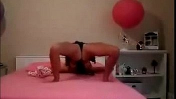 Hot young brunette dance