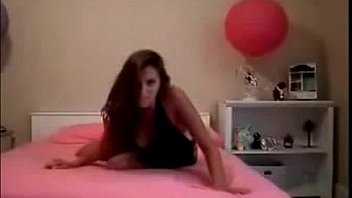 Hot young brunette dance
