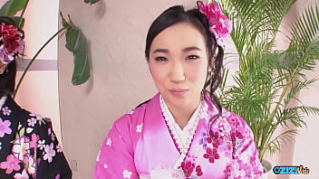 Several asian ladies choose floral kimonos to enhance appeal for group sexual encounters Several asian ladies choose floral kimonos to enhance appeal for group sexual encounters