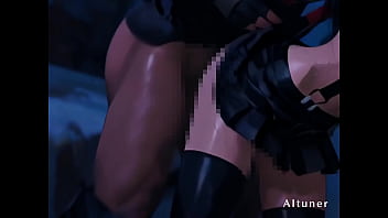 Gloves on guard down—she leans to the sink and lets the night take her