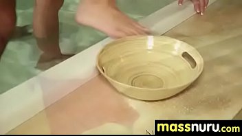 Slippery nuru massage for lucky dude 2