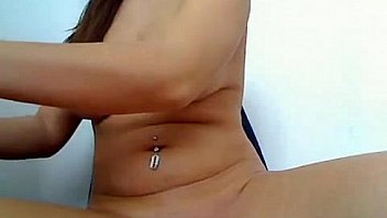 Brunette with glasses plays with her juicy pussy and shows her tits