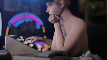 A girl gate fucked with robots