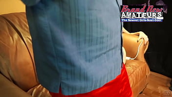 Skinny hot brunette olyssia gets fingered and gives a sitcky footjob