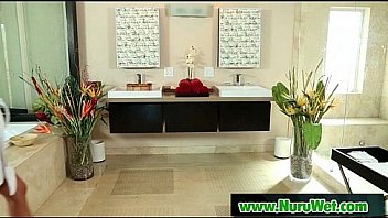 Nuru massage with busty japanese masseuse who suck client dick 17