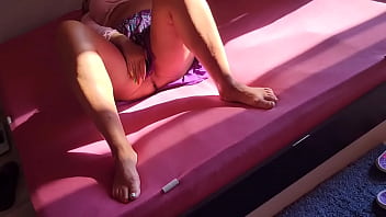 Milf touched pussy with morning sun Milf touched pussy with morning sun