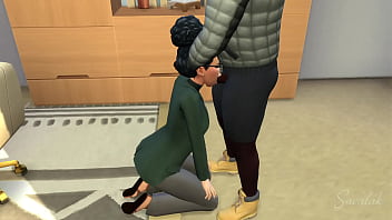 Lil brunette fucked by enormous cock