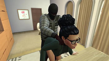 Lil brunette fucked by enormous cock