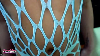 Horny slim brunette mercedez fills her pussy with a vibro and gives a bj