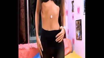 Teen at home in black pantyhose 1