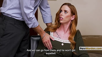 Ginger librarian nervoulsy fucks principal so he wont expel her stepson Ginger librarian nervoulsy fucks principal so he wont expel her stepson