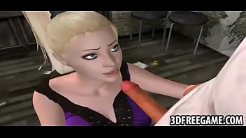 A sexy dirty 3d skank is sucking dick in the bathroom A sexy dirty 3d skank is sucking dick in the bathroom