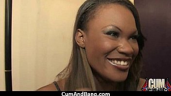 Interracial black slut hardcore group facial 13