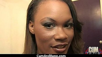 Interracial black slut hardcore group facial 13