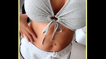 Milf crop top try on