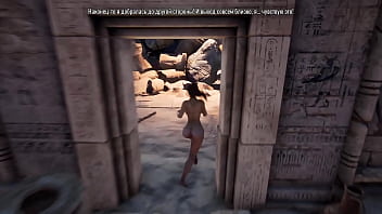 Lara's deep throat came in handy in exploring the huge cock to awaken the statue