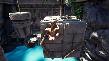 Lara's deep throat came in handy in exploring the huge cock to awaken the statue