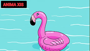 Idoso entra na piscina com putas novas