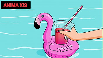 Idoso entra na piscina com putas novas