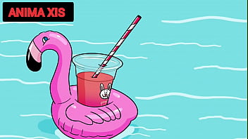 Idoso entra na piscina com putas novas