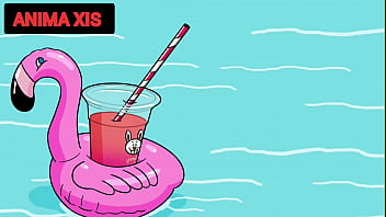 Idoso entra na piscina com putas novas